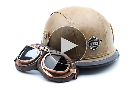 Amazon.com: Yesmotor Motorcycle Half Helmet Retro German